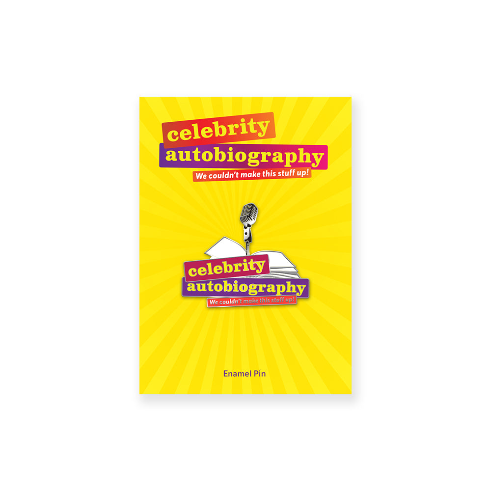 Celebrity Autobiography Logo Pin