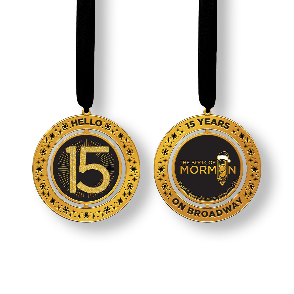 Book of Mormon 15th Anniversary Spinner Ornament