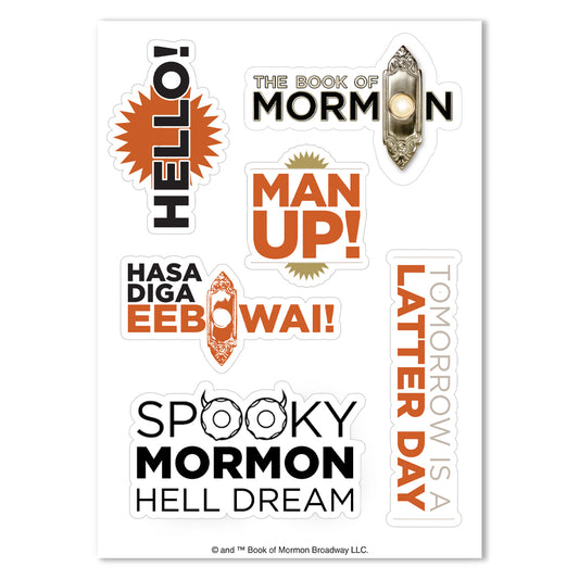 Book of Mormon the Musical Sticker Sheet