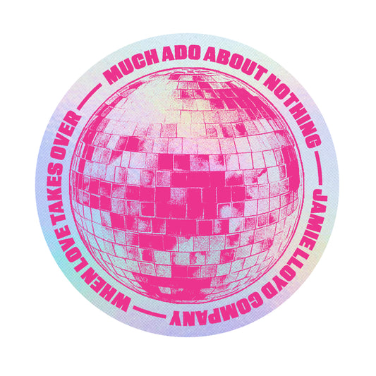 Much Ado About Nothing White Disco Ball Sticker