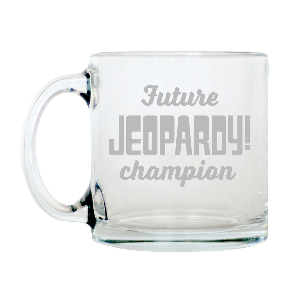 Future Jeopardy! Champion Personalized Glass Mug